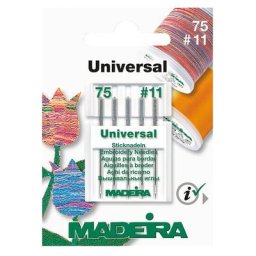 MADEIRA Aiguilles pour broderie à la machine, épaisseur : 75, contenu : 5 pièces
