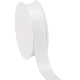 Ruban en satin, blanc