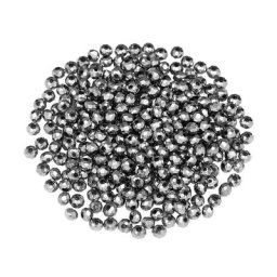 Perles en verre à facettes, argenté, 2 mm Ø, 300 pièces