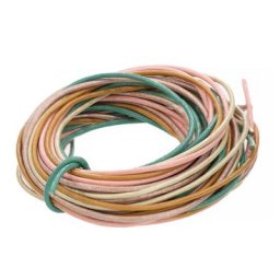 Cordons en cuir, tons pastel, 2 mm, 5x 2 m