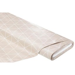 Linge de table épongeable - toile cirée ""triangles"", taupe clair