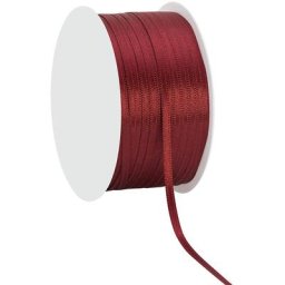 Ruban satin 3 mm, bordeaux, 50 m