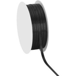 Ruban satin 3 mm, noir, 20 m