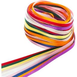 Set de rubans satin, multicolore, 3 mm, 10x 2 m