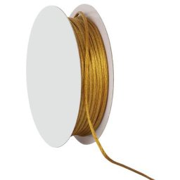Cordelette en satin, doré, 2 mm, 20 m
