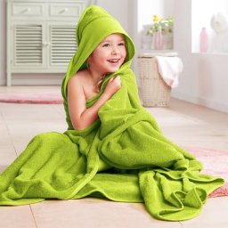 buttinette Cape de bain, citron vert, 140 x 140 cm