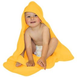 buttinette Cape de bain, jaune, 80 x 80 cm