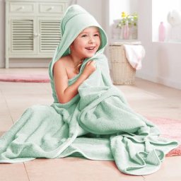 buttinette Cape de bain, menthe, 140 x 140 cm