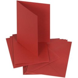 Cartes doubles et enveloppes, bordeaux, A6/C6, 50 pièces