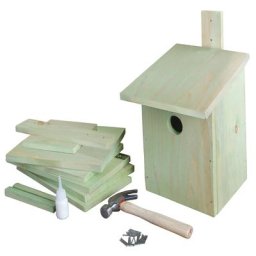 Kit créatif en bois ""nichoir"", vert clair, 16 x 20 x 24,5 cm