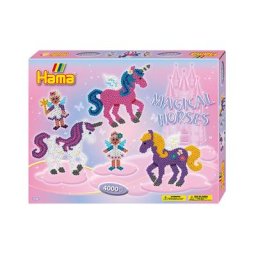 Hama Kit créatif perles à repasser ""licornes et chevaux