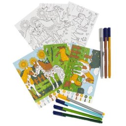 Kit coloriage par numéros ""chevaux
