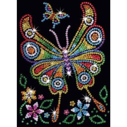 Sequin Art Image à paillettes ""papillon"", 25 x 34 cm
