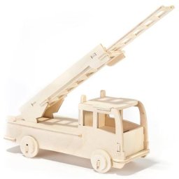 Kit créatif en bois ""camion de pompier"", 17 x 31 cm