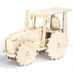 Maquette en bois ""tracteur"", 15,5 x 11 cm