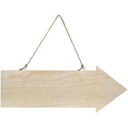 Panneau en bois ""flèche"", 40 x 15 cm, 2 pièces
