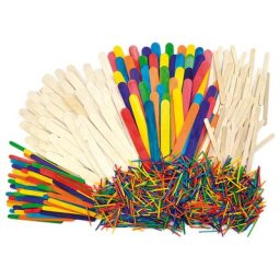 Languettes de bois, nature/multicolore