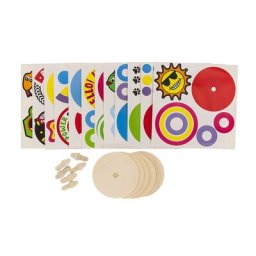 Kit création toupies en bois, pour 6 toupies