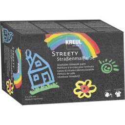 Streety Peinture à la craie pour trottoirs, 6x 200 ml