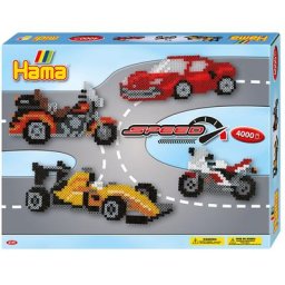 Hama Kit créatif de perles à repasser ""voitures de course