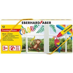 Craies grasses pour fenêtres, multicolore, 12 pièces