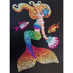 Sequin Art Image à paillettes ""sirène"", 25 x 34 cm