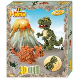 Hama Kit créatif perles à repasser ""Dinos 3D