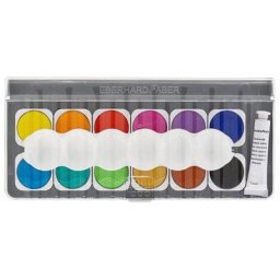Winner Palette de pastilles de gouache, 12 couleurs