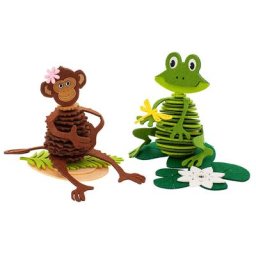 Kit créatif en feutrine ""singe & grenouille