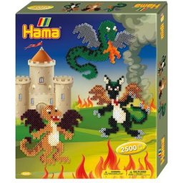 Hama Kit créatif de perles à repasser ""dragons