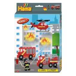 Hama Kit créatif de perles à repasser ""sapeurs-pompiers