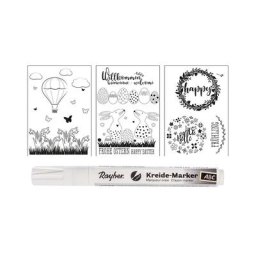 Set pour peinture sur fenêtre ""printemps & Pâques