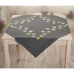 Nappe à broder ""Happy Flowers