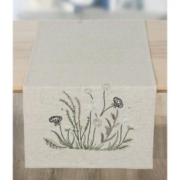 Chemin de table à broder ""graminées