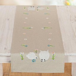 Chemin de table à broder ""Pâques