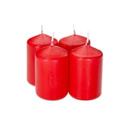Bougies cylindriques ""mini"", 6 x 4 cm Ø, rouge