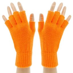 Mitaines en maille, orange
