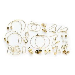 Kit pour boucles d'oreilles, doré