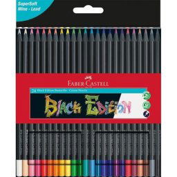 Set de crayons de couleurs ""black edition"", 24 crayons