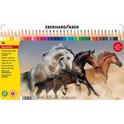 Set de crayons, 36 pièces, dans une boîte en métal