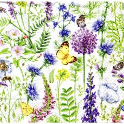 Serviettes en papier ""pré de printemps"", 33 x 33 cm, 20 pièces