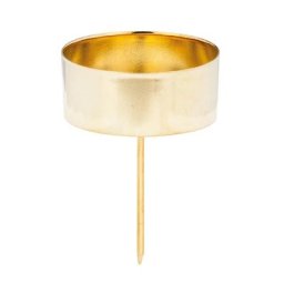 Supports de bougies, doré, 4 cm Ø, 4 pièces