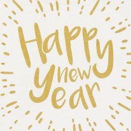Serviettes en papier ""happy new year"", 33 x 33 cm, 20 pièces