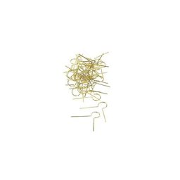 Attaches pour boules de Noël et œufs de Pâques, dorées, 100 pièces