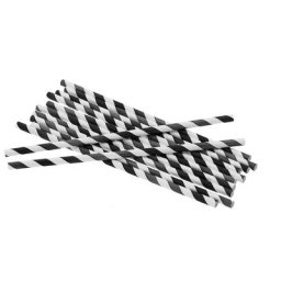Pailles, noir, 12 pièces