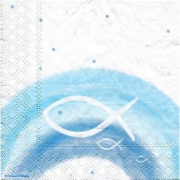 Serviettes en papier ""arc-en-ciel/bleu"", 33 x 33 cm, 20 pièces
