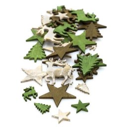 Confettis de table ""renne, étoile et sapin