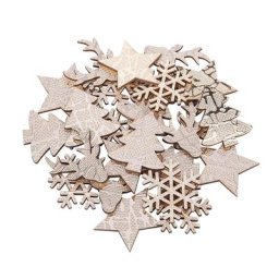 Confettis de table ""Noël"", avec du film plastique scintillant, 3,5 - 4 cm, 24 pièces