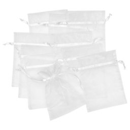 Sachets transparents, blanc, 17 x 12,5 cm, 10 pièces