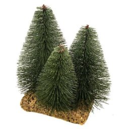 Groupe de 3 sapins miniatures, 15 x 12 x 20 cm